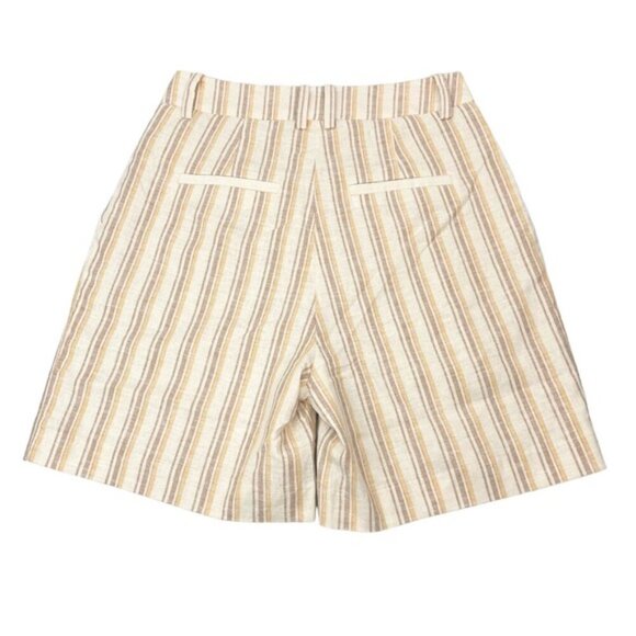 NWT FRANK & OAK Striped Amelia Hemp Blend Short Sz 2 - Picture 5 of 5